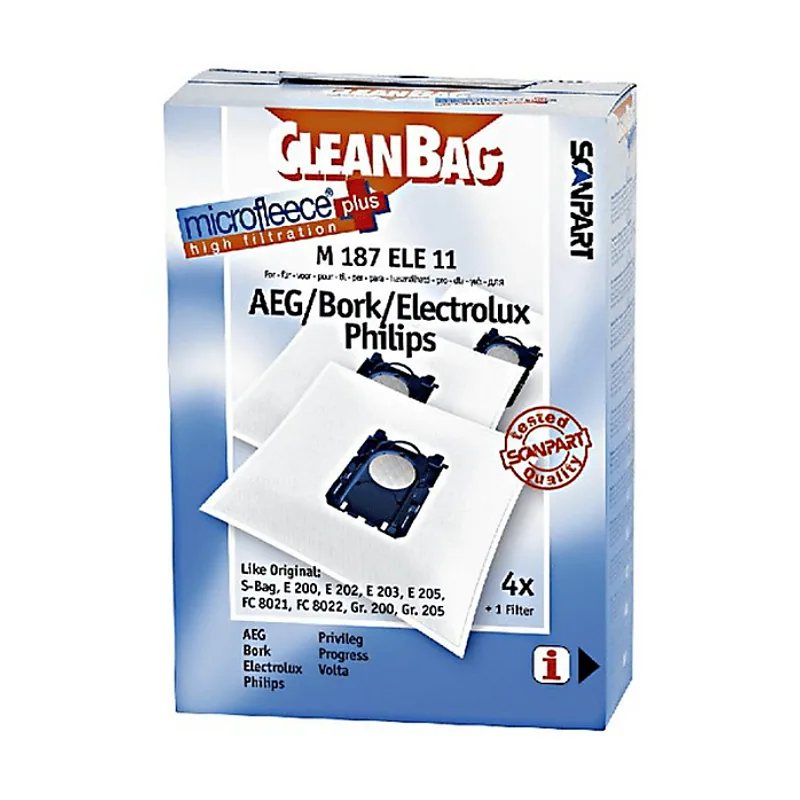 Scanpart Bolsas de aspirador M187 ELE 11 compatible con aspiradores Electrolux