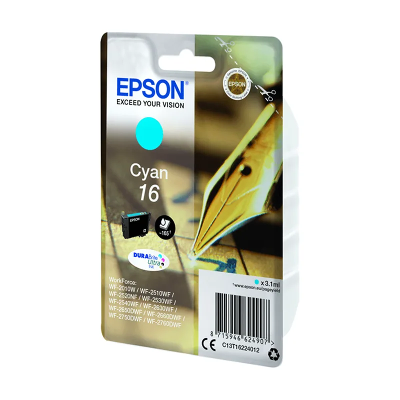 Epson Cartucho de tinta 16 Cián para WorkForce WF-2010