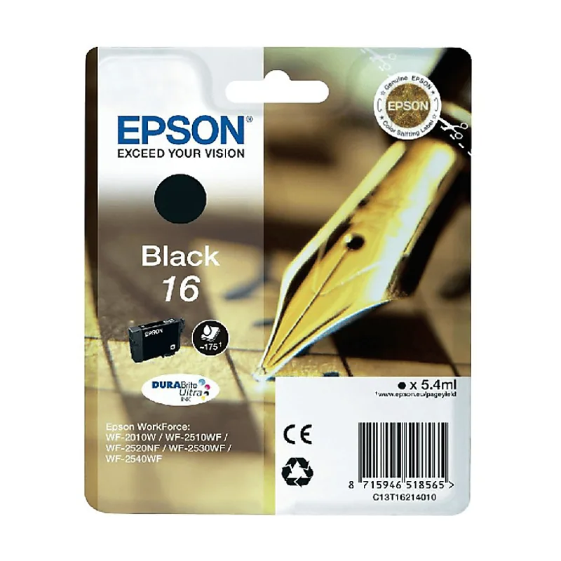Epson Cartucho de tinta 16 impresión 1 x negro 175 páginas
