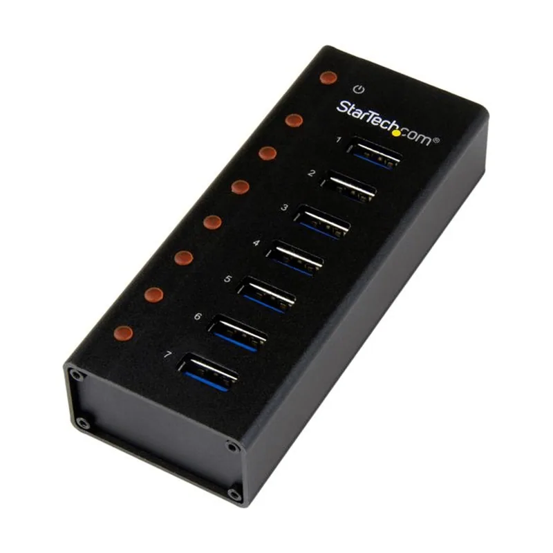 Startech Hub USB StarTech.com ST7300U3M Concentrador 3.0 7 Puertos Caja Metalica de Pared