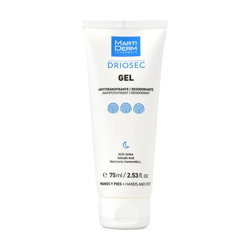 Martiderm DRIOSEC gel antitranspirante para manos y pies 75 ml