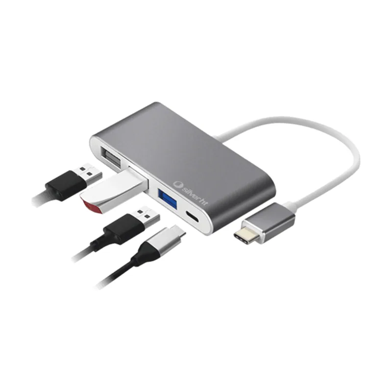Silver HT HUB USB-C Silverht 4 EN 1