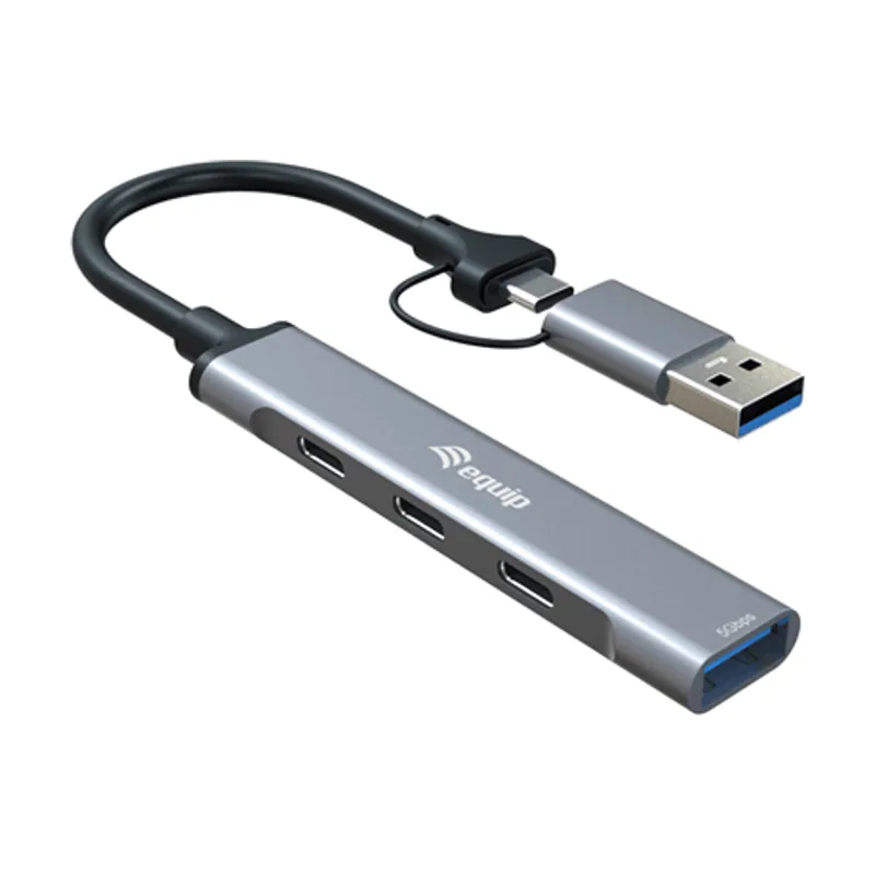 Equip HUB USB-C 128969 A 1xUSB-A 3xUSB-C Adaptador USB-C A USB-A Incluido