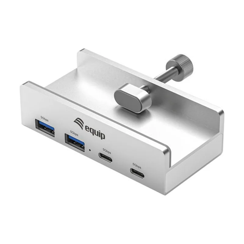 Equip HUB USB-C 128967 A 2xUSB-A 2xUSB-C Clip Ajustable