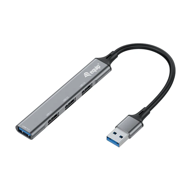 Equip HUB USB Life USB 1 Puerto USB 3.0 3 Puertos USB 2.0 Carcasa Aluminio