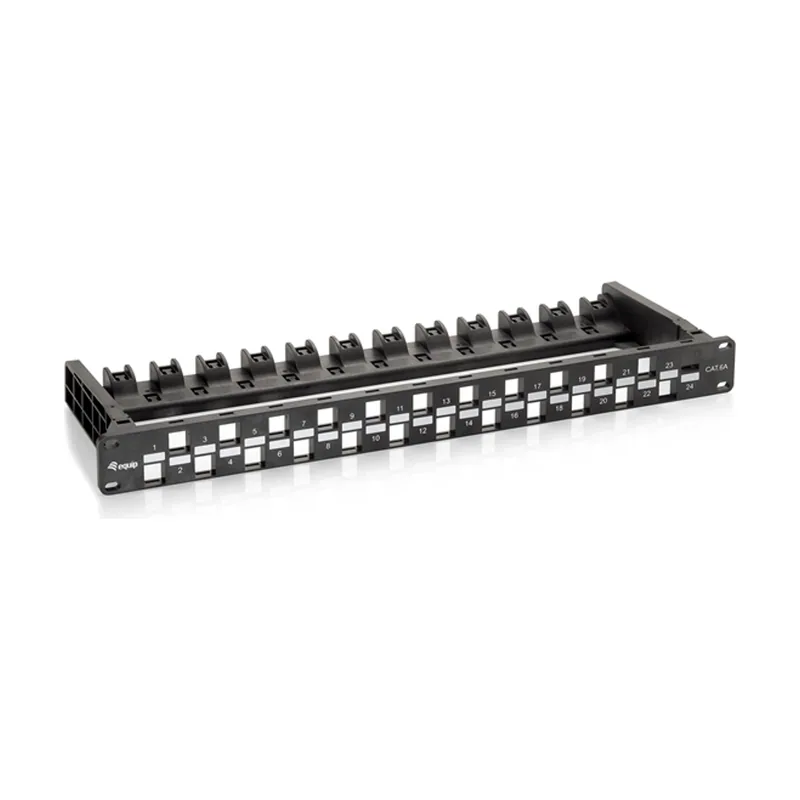 Equip Patch Panel Vacio CAT.6A 24 Puertos Keystone 1U
