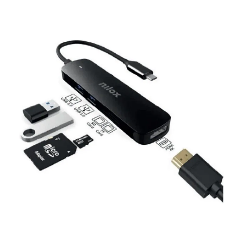 Nilox Dock USB-C HDMI 2XUSB30 + SD/TF