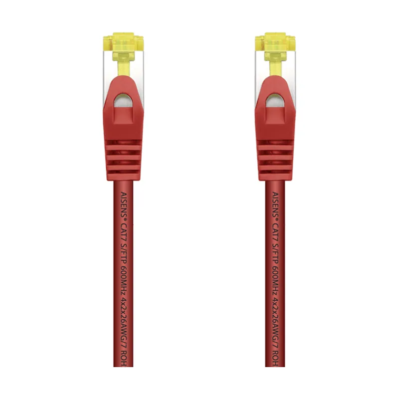 Aisens Cable De Red Latiguillo RJ45 LSZH Cat 7 600 MHz S FTP PIMF AWG26 Rojo 2 0 m