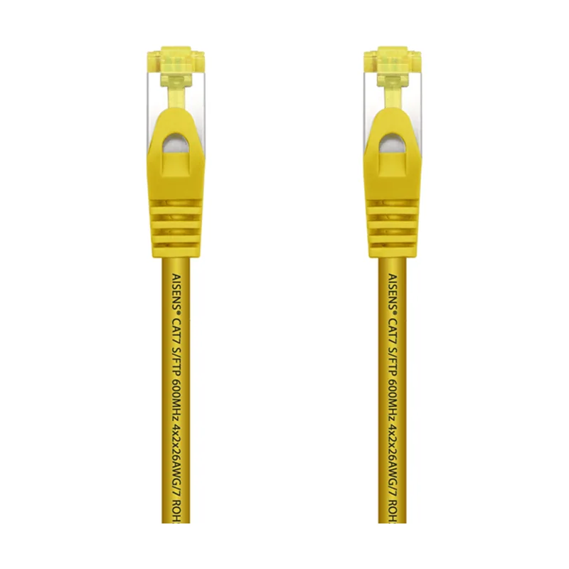 Aisens Cable De Red Latiguillo RJ45 LSZH Cat 7 600 MHz S FTP PIMF AWG26 Amarillo 2 0 m
