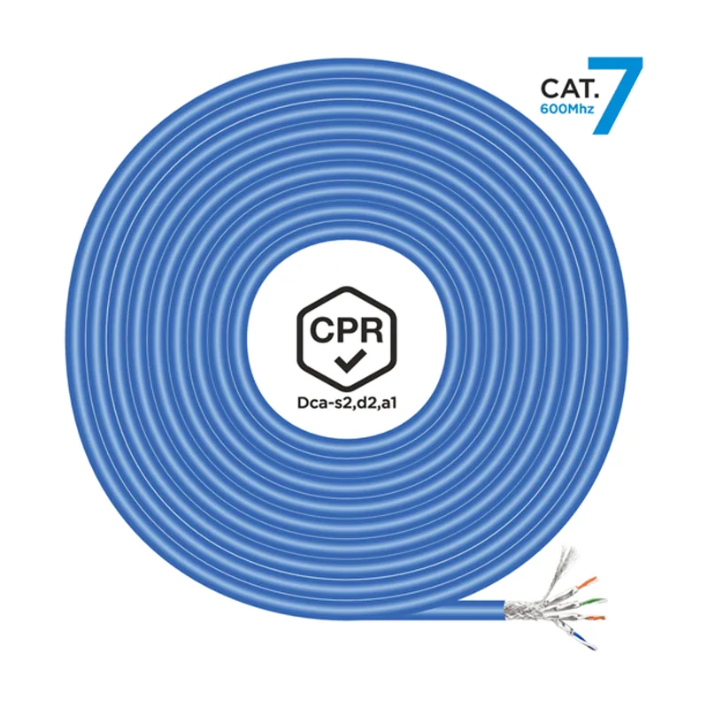 Aisens Cable de Red RJ45 LSZH CPR Dca CAT 7 600 MHZ S FTP AWG23 Azul 100 m