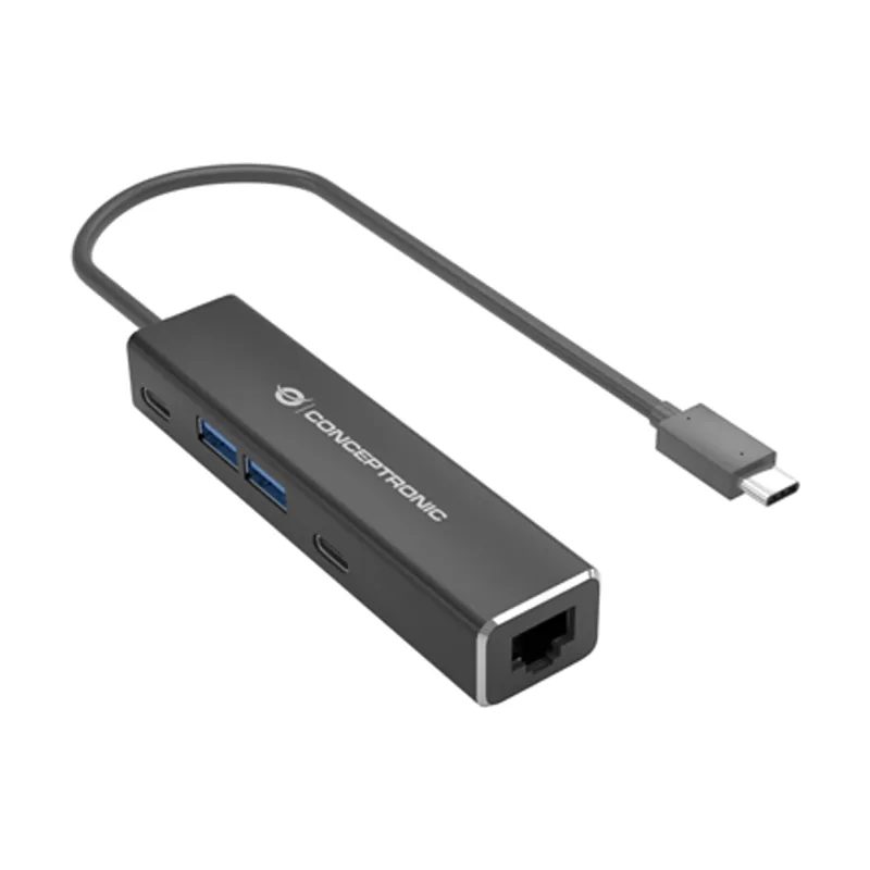 Conceptronic Adaptador USB-C A RED 2.5Gb RJ45 CON HUB USB 3.2 2 USC-C