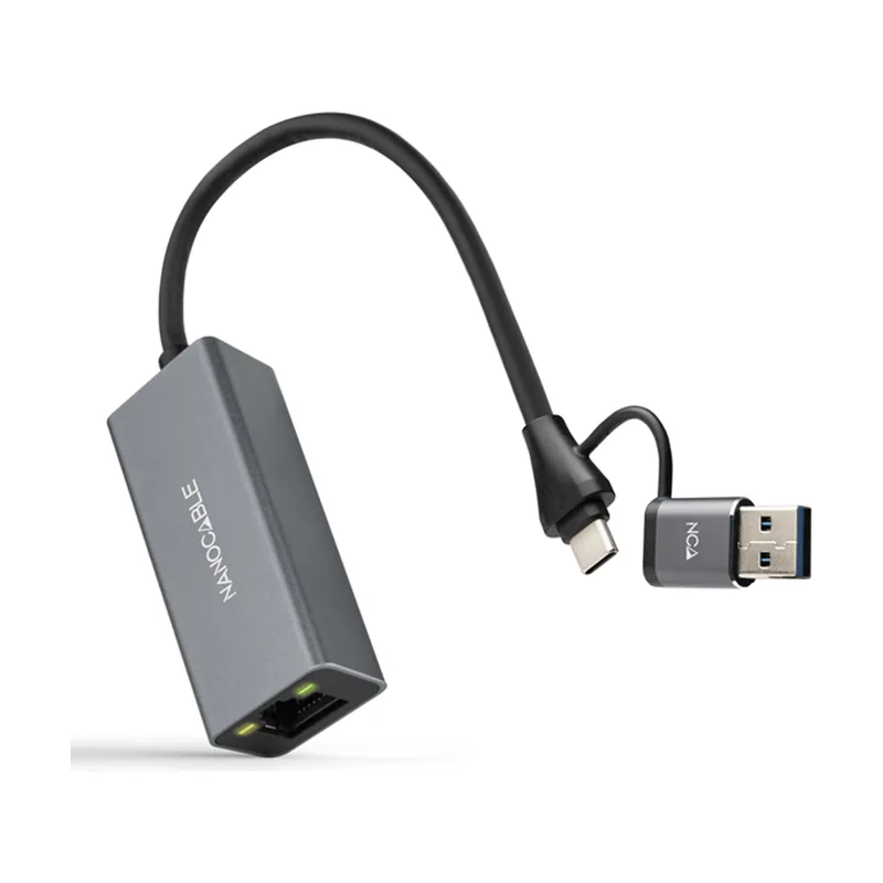 Nanocable Conversor USB-C+USB-A/M 3.0 RJ45