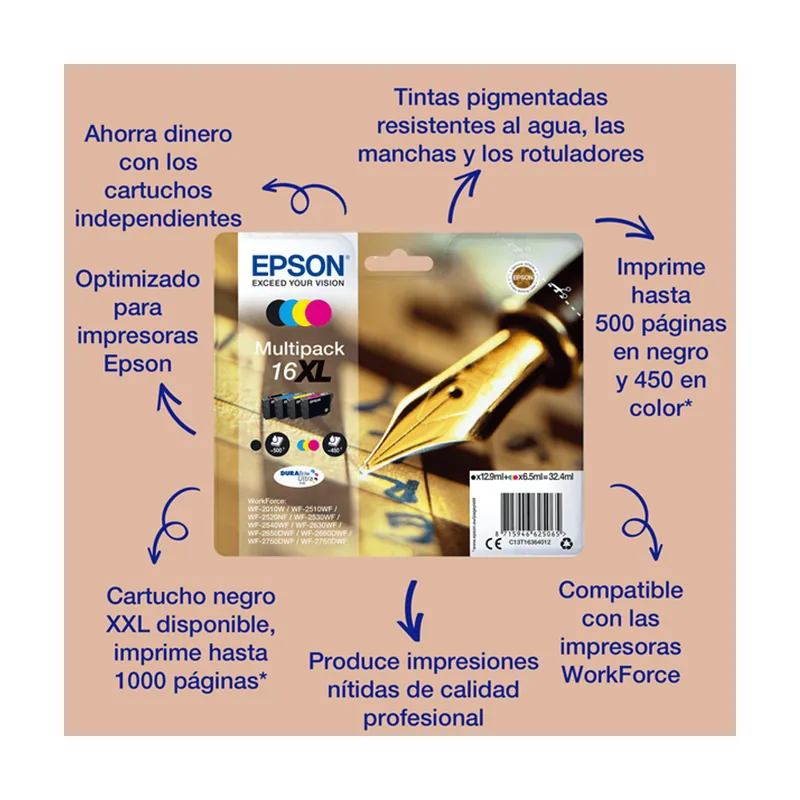 Epson Cartucho Magenta 16XL T1633 C13T16334012