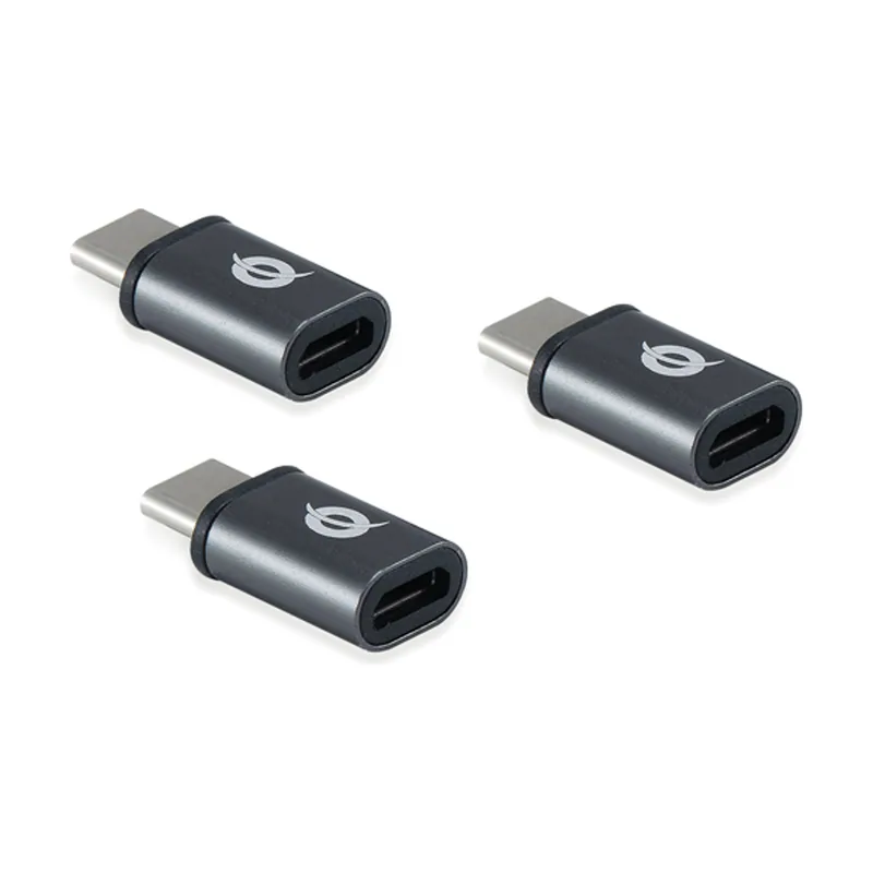 Conceptronic Adaptador USB-C 3.1 Macho A Micro USB Hembra OTG Pack 3