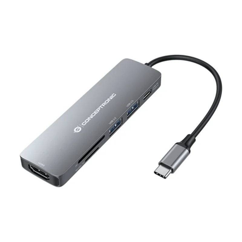 Conceptronic Adaptador USB-C 6EN1 DONN11 HDMI USB-C USB 3.0