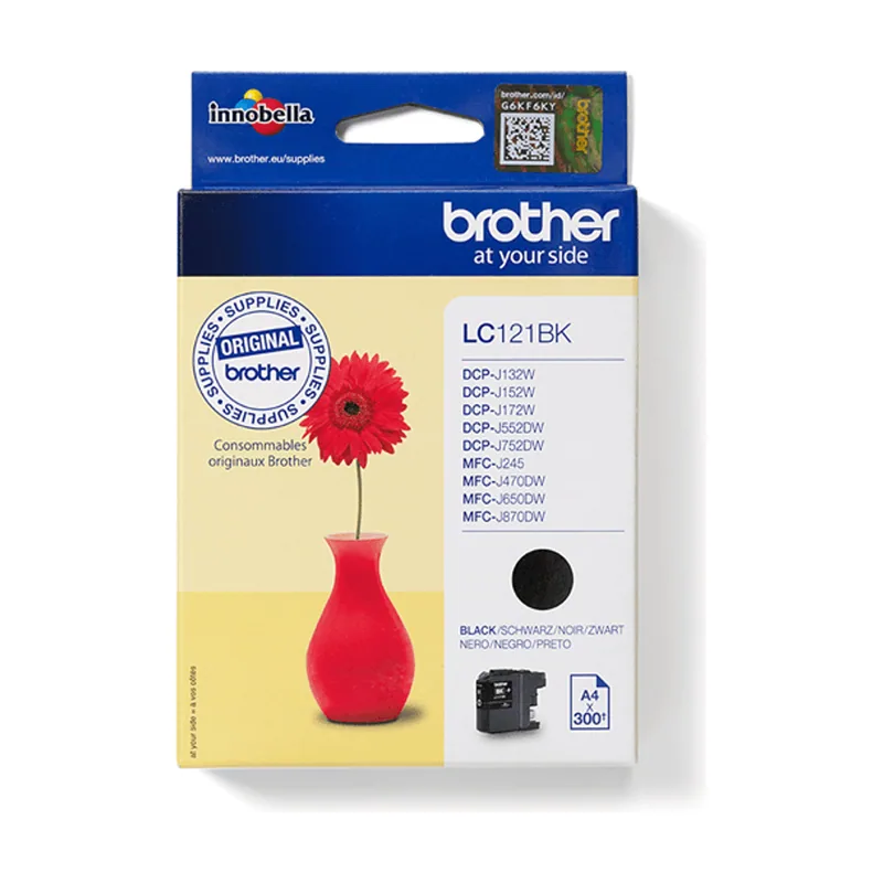 Brother Ink Cart/LC121BK/Black 300sh
