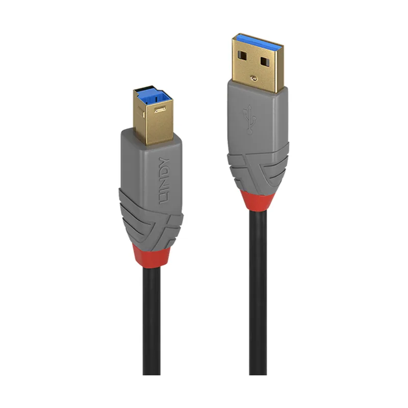 Lindy 2M USB 3.2 Type A TO B Cable Anthra Line