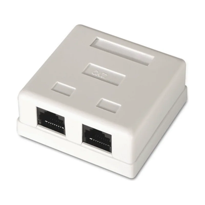 Aisens Roseta DE Superficie RJ45 CAT6 UTP 2XTOMAS Blanco A139-0302