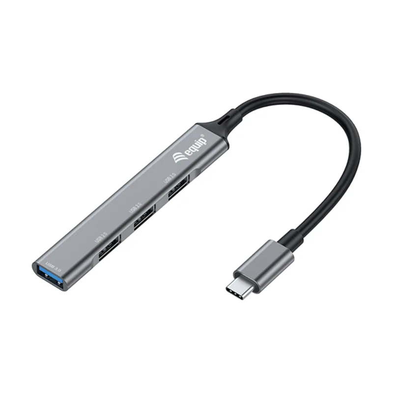 Equip HUB USB-C Life USB 1 Puerto USB 3.0 3 Puertos USB 2.0 Carcasa Aluminio