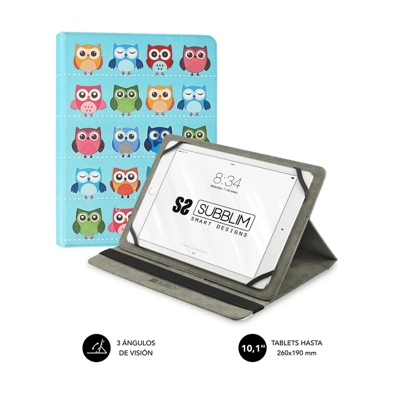 Subblim Funda Tablet 10,1" Trendy Case Owls