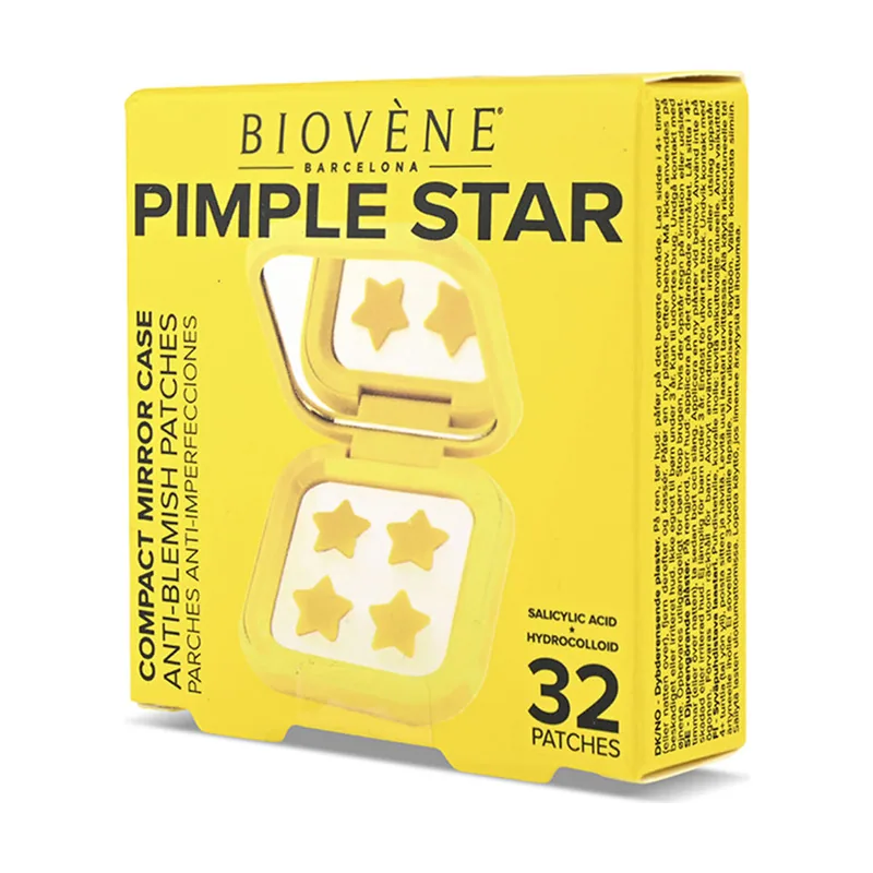Biovène PIMPLE STAR PATCHES & MIRROR CASE parches anti-imperfecciones 32 u