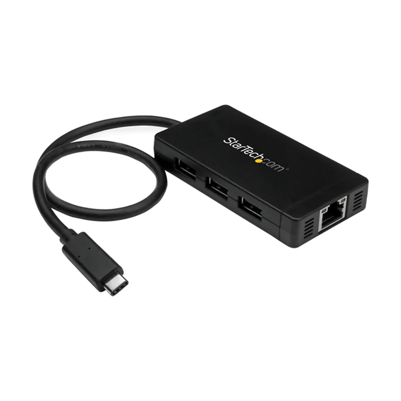 Startech 3Port USB C Hub GbE C to A