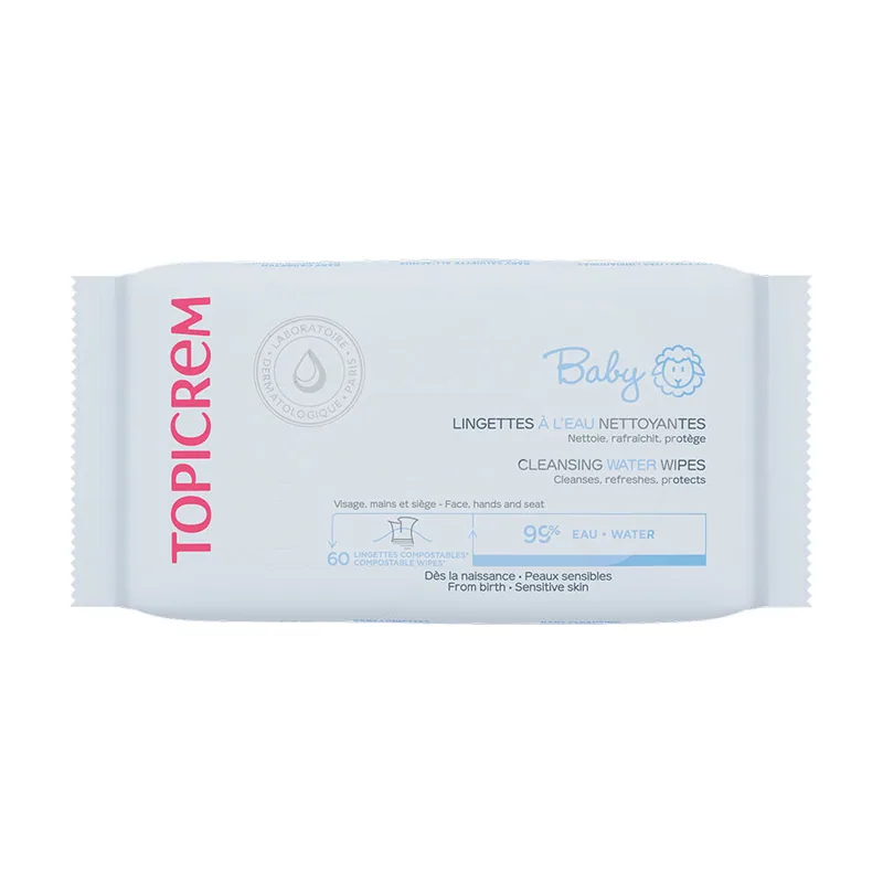 Topicrem BABY toallitas limpiadoras al agua 60 u