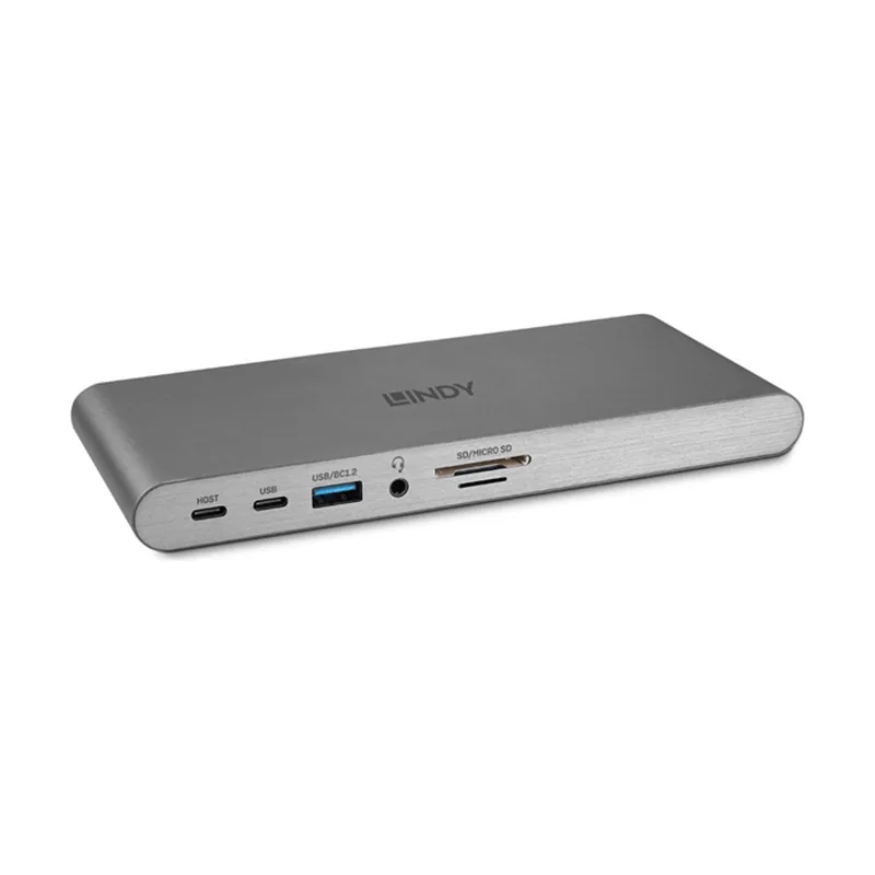 Lindy Docking Station USB 3.2 Tipo C Triple Pantalla O Doble Pantalla 100W PD