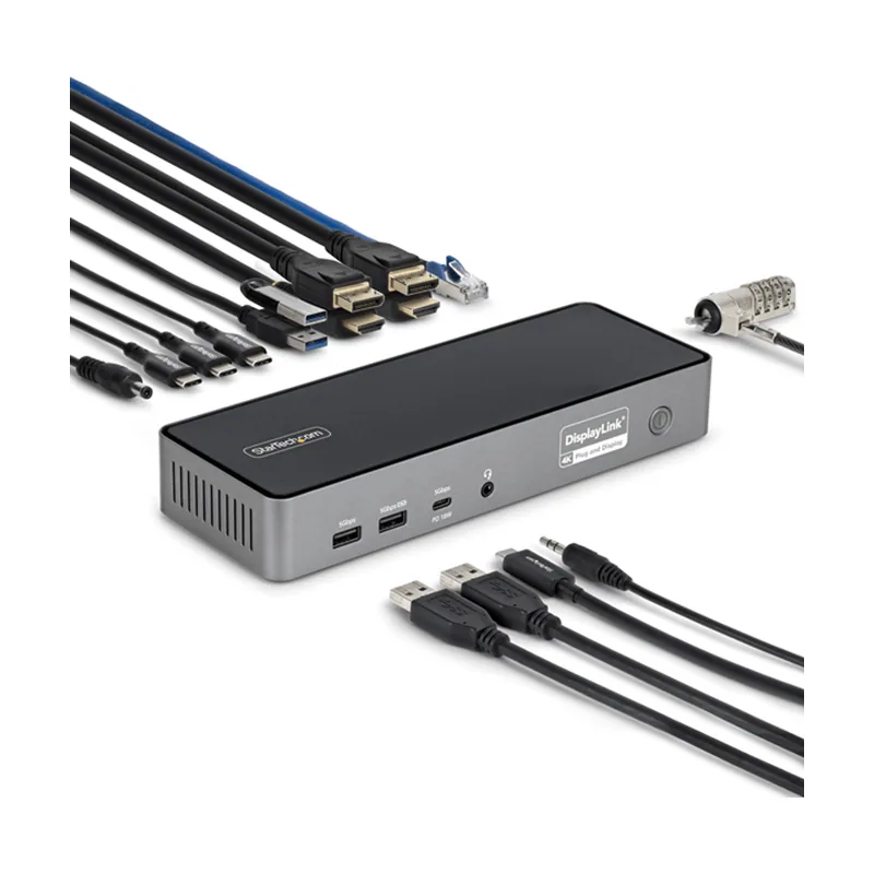 Startech Docking Station Universal USB-C de 3 Pantallas PD