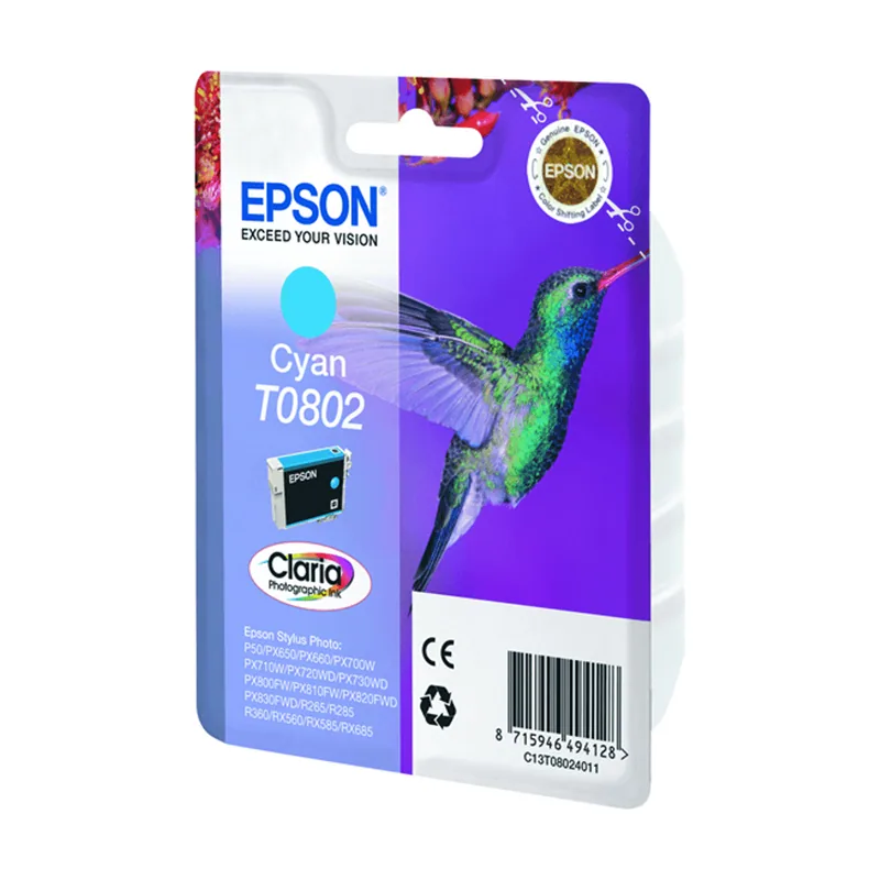 Epson Cartucho Cian T0802 C13T08024011