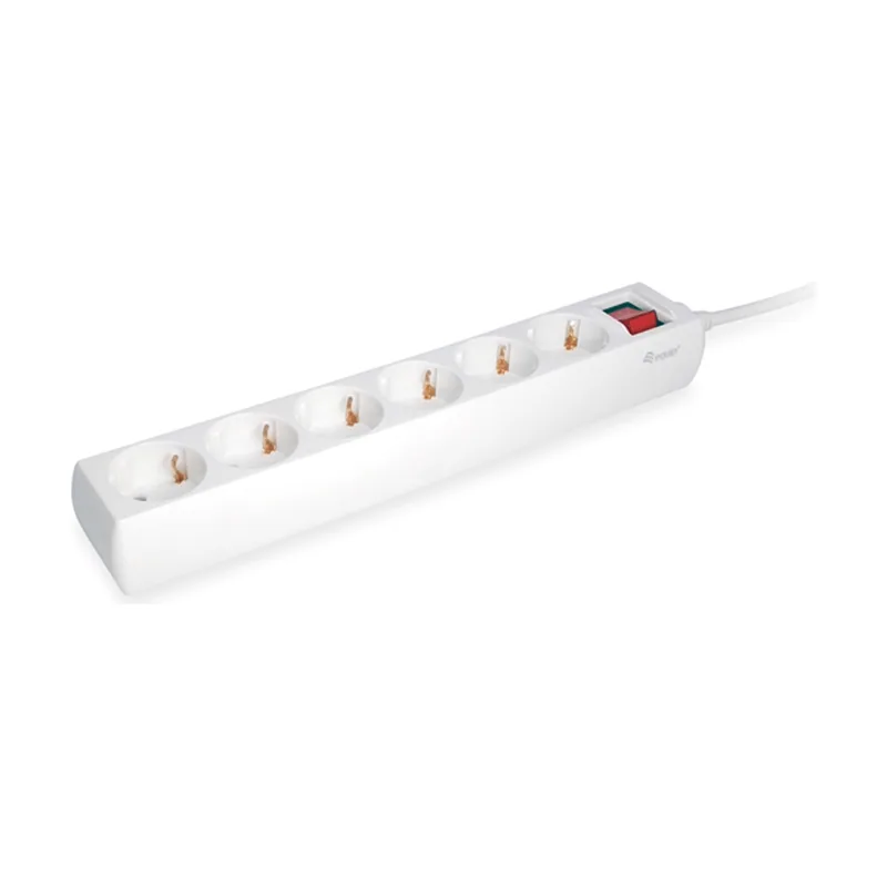 Equip Regleta CON 6 Tomas Cable DE RED DE 1.5 Metros Y Boton DE Apagado Encendido