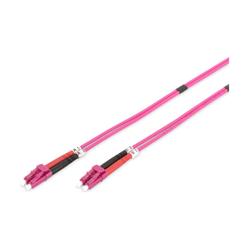 Digitus Fiber Optic Patch Cord LC to LC Duplex OM4 magenta