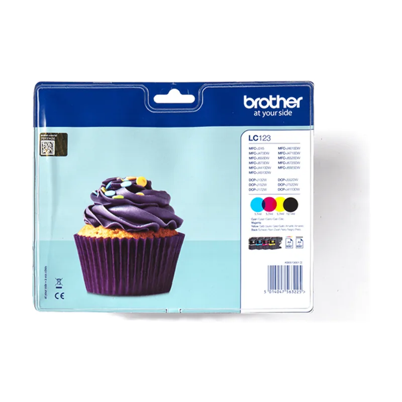 Brother Pack Cartuchos LC123VAL NEGRO,CYAN,MAGENTA,AMARILLO