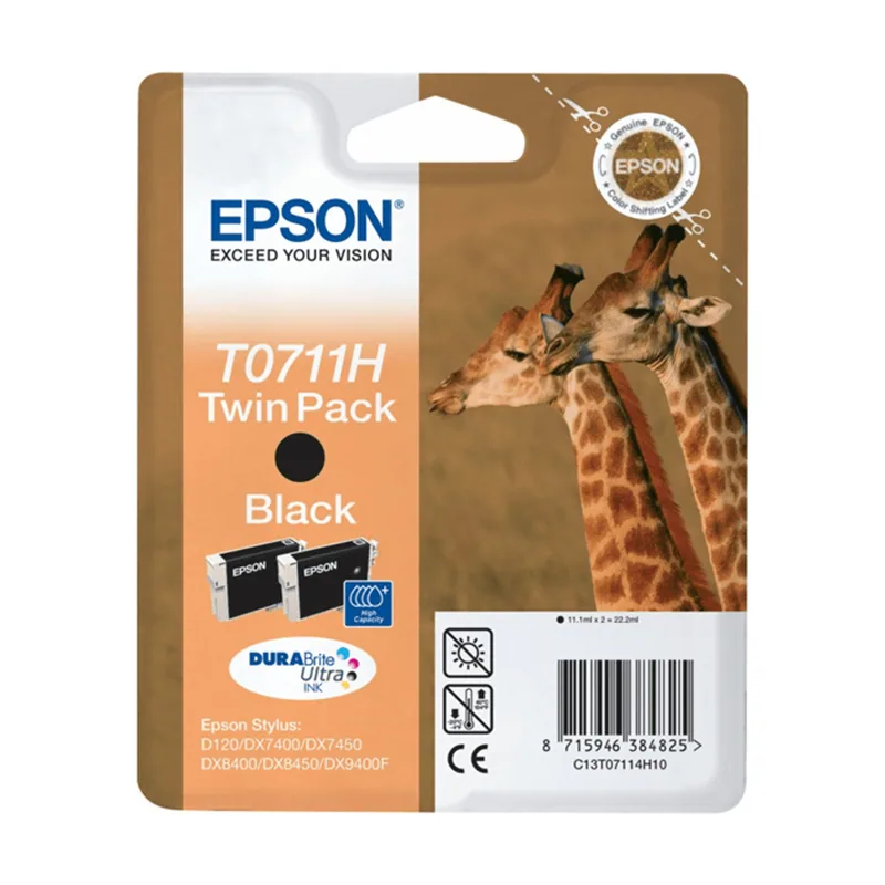 Epson Ink Cart/DURABrite Ultra black T0711 2pk