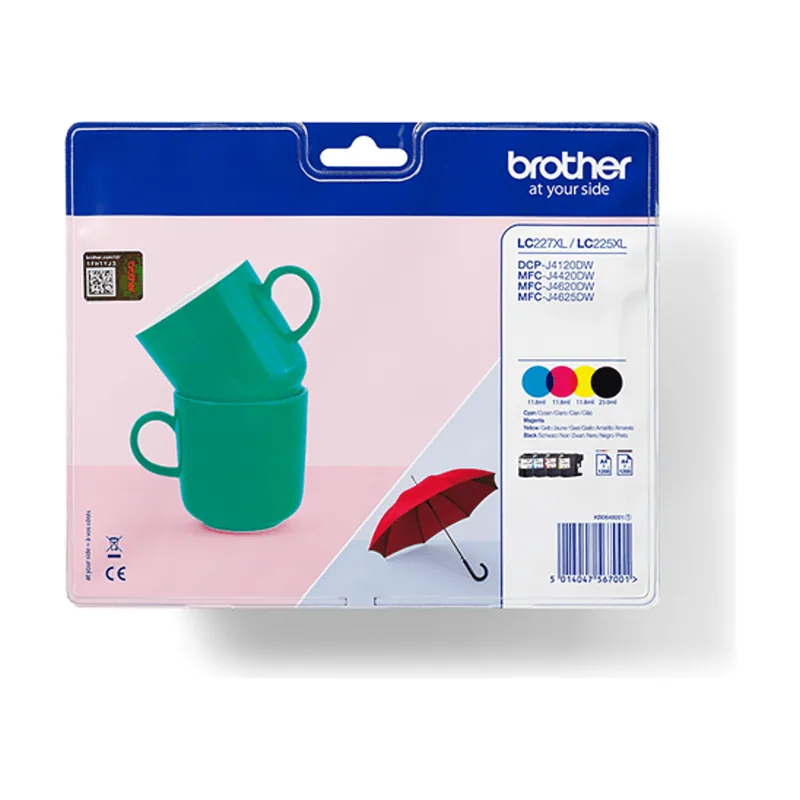Brother Pack Cartuchos LC227XLVALBP NEGRO,CIAN,MAGENTA,AMARILLO