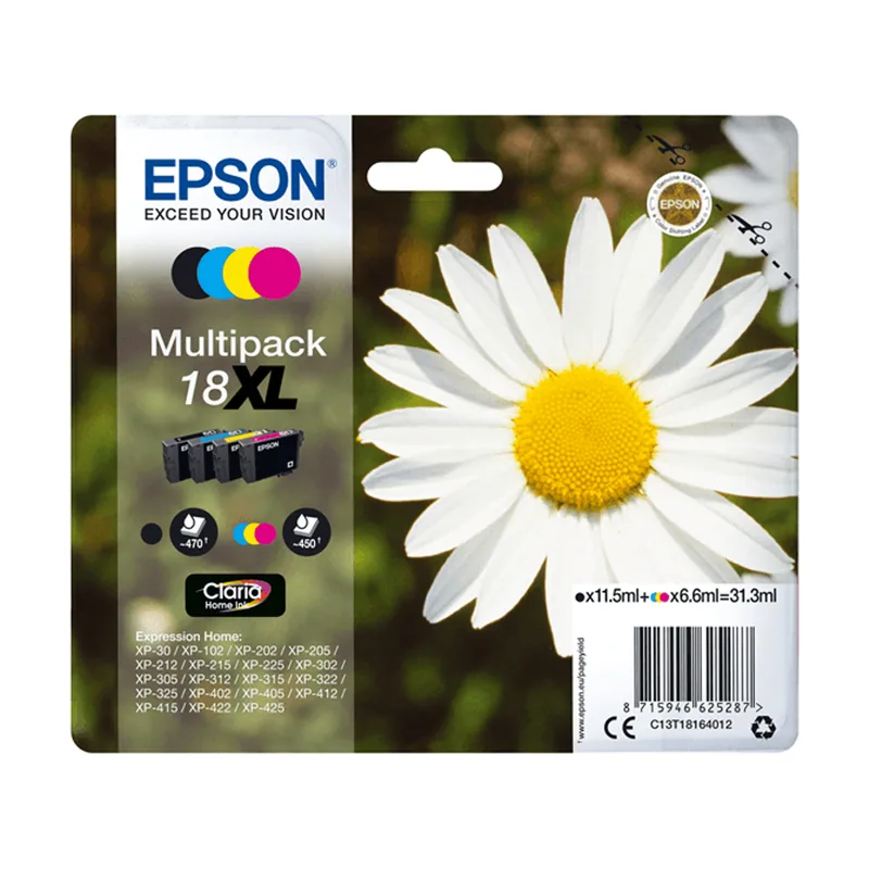 Epson Cartucho Multipack 4 Colores 18XL C13T18164022