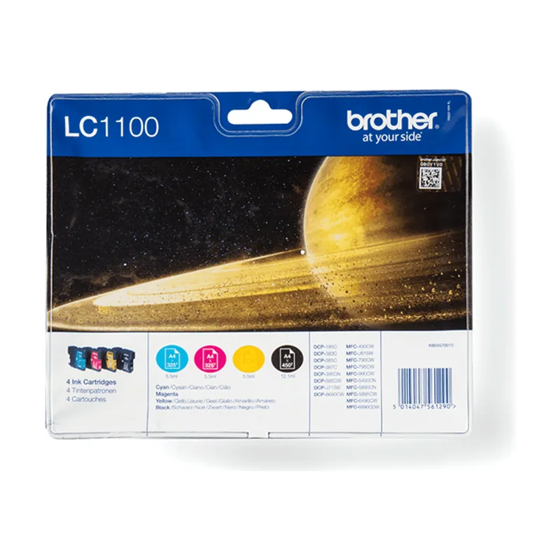 Brother Cartucho Multipack Negro + Colores LC1100VALBP