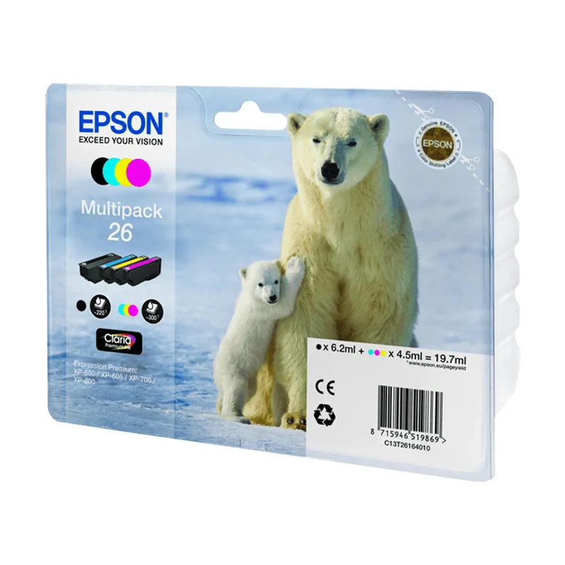 Epson Cartucho Multipack 4 Colores XP-605 C13T26164010