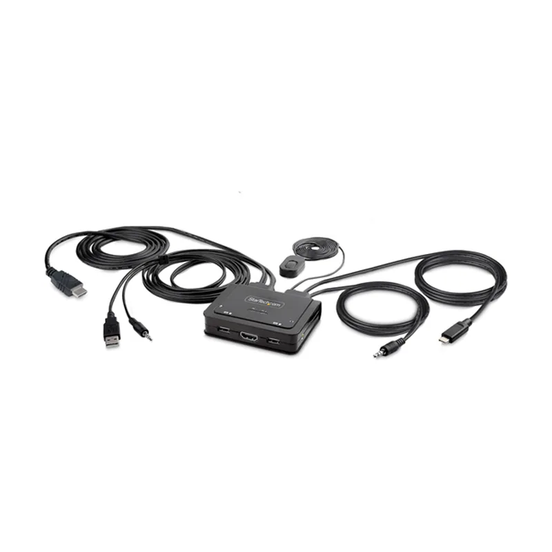 Startech Cable Switch KVM H brido de 2 Puertos USB-C HDMI