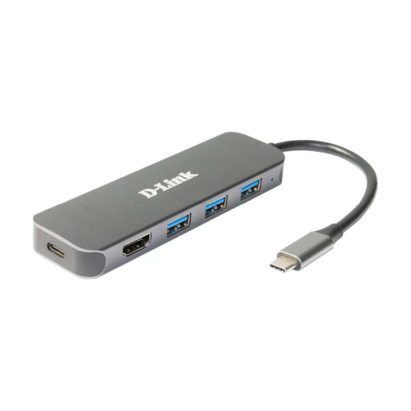 D-Link 5-IN-1 USB-C HUB Docking Station 3 X USB 3.0