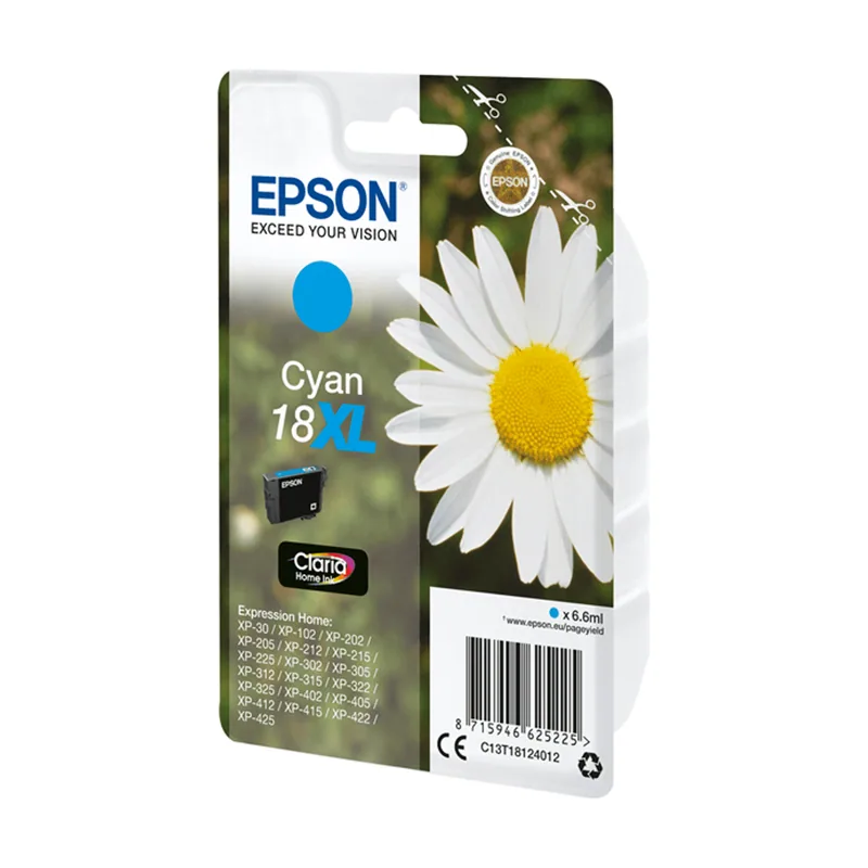 Epson Cartucho Cyan XL XP-102/205/305/405 C13T18124012