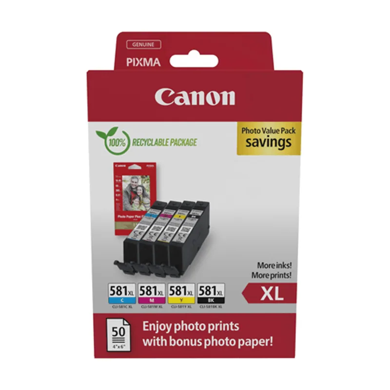 Canon Ink/CLI-581XL BK/C/M/Y Photo Value