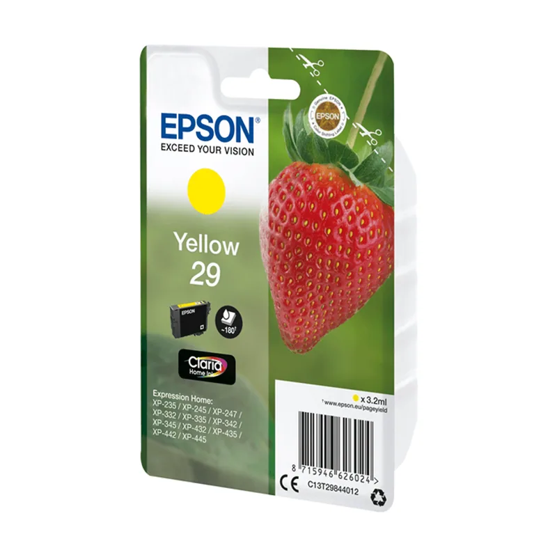 Epson Cartucho Yellow XP235/XP-332/XP-335/XP-432/XP-435 Nº 29 C13T29844012