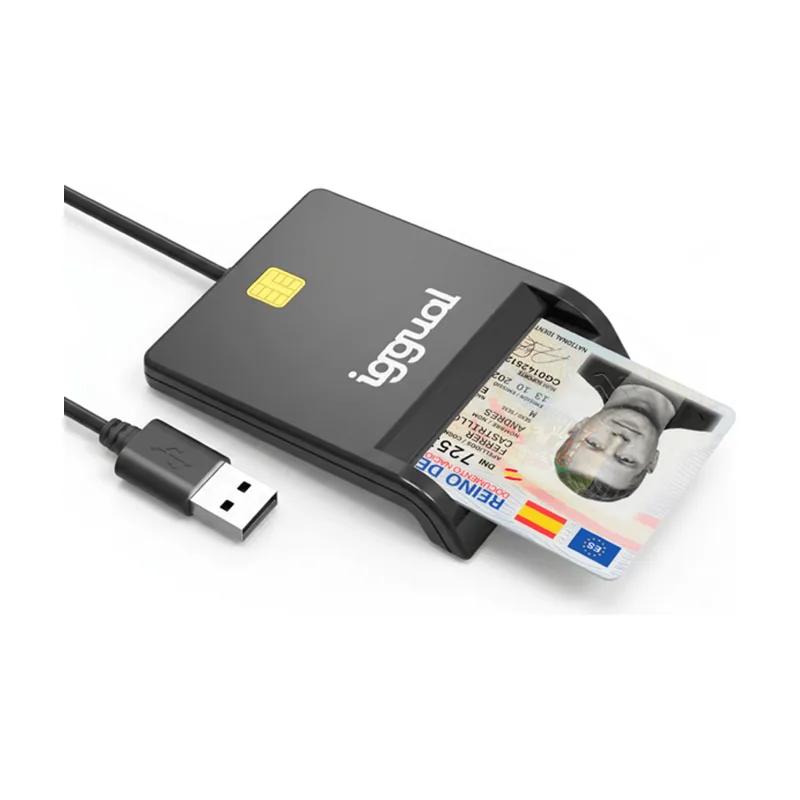 Iggual Lector tarjetas ID DNI SIP USB 2.0