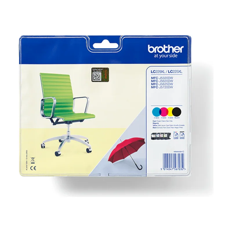 Brother Pack Cartuchos LC229XLVALBK NEGRO,CIAN,MAGENTA,AMARILLO