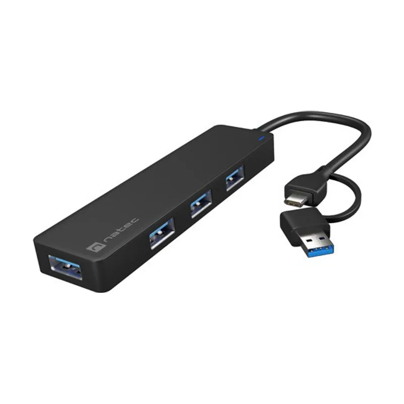 Natec Genesis HUB Natec Mayfly USB-C 3.0 4 Puertos + Adaptador USB-A
