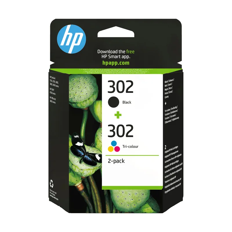HP Pack Combo Cartuchos 302 Negro + Tricolor