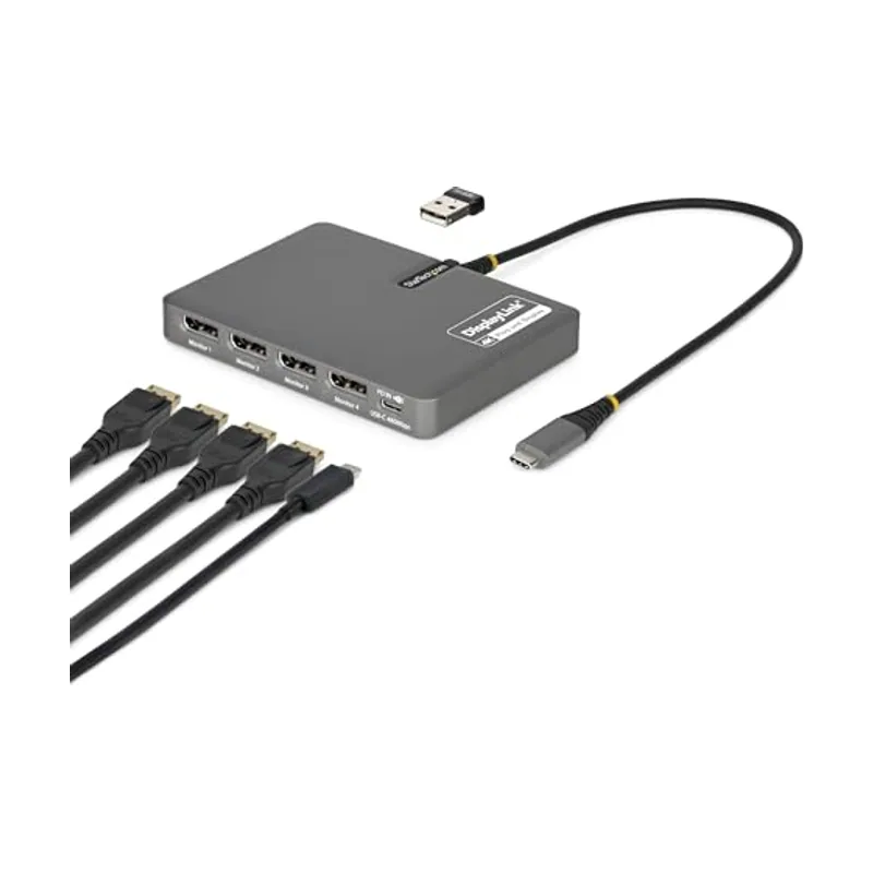 Startech Adaptador USB-C a 4x DisplayPort