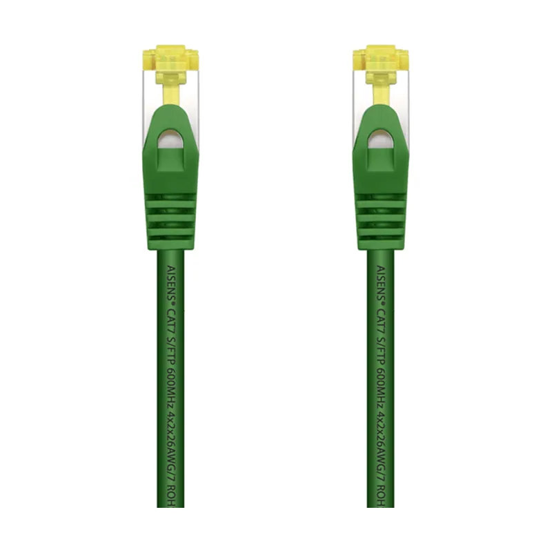 Aisens Cable De Red Latiguillo RJ45 LSZH Cat 7 600 MHz S FTP PIMF AWG26 Verde 0 5 m
