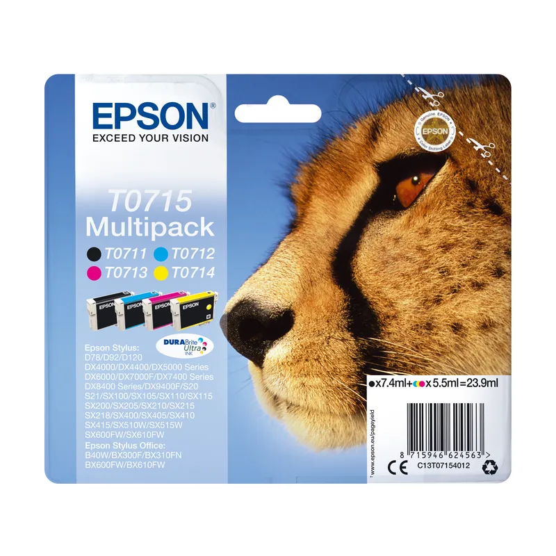 Epson Cartucho Multipack 4 Colores T0715 C13T07154012